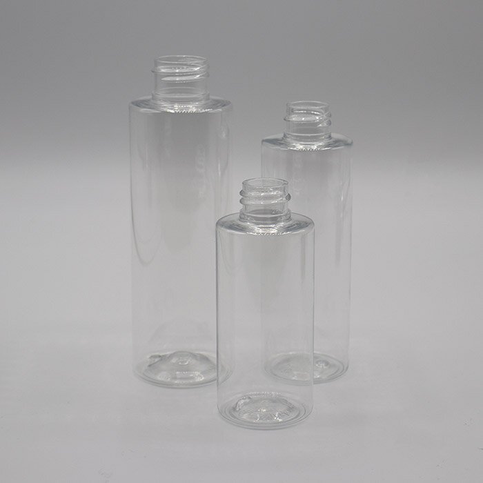 Clear PET Cylindrical Apollo Bottles & Closures