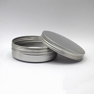 100ml Aluminium Screw-Top Squat Tin with Wadded Lid