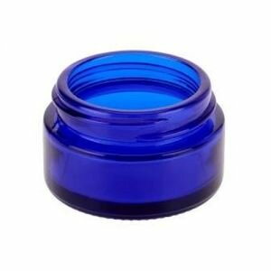 15ml Blue Glass Ointment Jar (spray finished)