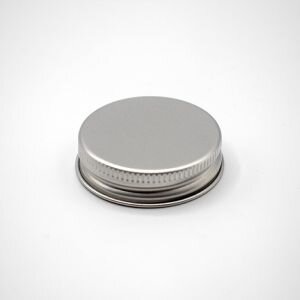 Satin Aluminium Lid, 100mm, For Thick Wall Jars