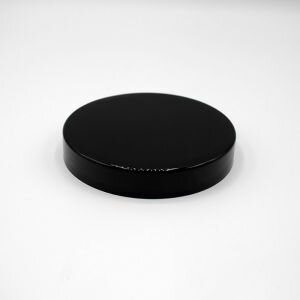 Black Plastic Closure, 48mm, For PET Jars