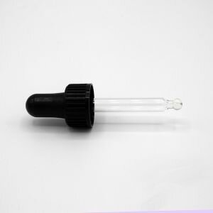 Black Pipette Cap (18mm), 60mm Long, For 10ml Bottle