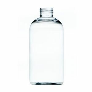 Clear 250ml PET Plastic Standard Boston Bottle (24/410)