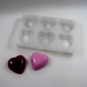 Heart Mould, Silicone, Set of 6