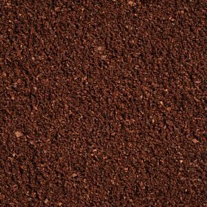 A close up of ground coffee